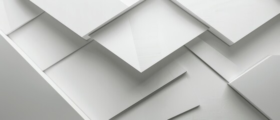 Wall Mural - minimal geometric white light background abstract design design header web cover poster art work banner presentation
