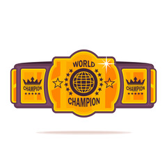 mixed martial arts title champion belt isolated on white background. Trophy award for boxing, kickboxing or wrestling championship competition and tournament. Professional sport prize