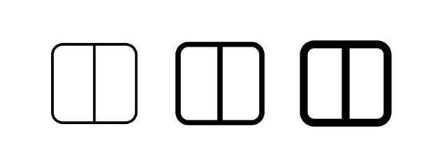 Editable vector layout split screen column icon. Part of a big icon set family. Perfect for web and app interfaces, presentations, infographics, etc