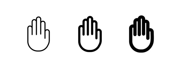 Wall Mural - Editable stop, sign language vector icon. Part of a big icon set family. Perfect for web and app interfaces, presentations, infographics, etc