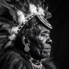 Canvas Print - Portraits of indigenous tribes East Africa natural light and soft contrast