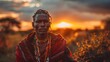 © SibteHUSSAIN - golden hour portraits of maasai people in natural light capturing cultural essence in traditional setting