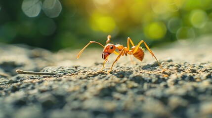 A fire ant in search of food