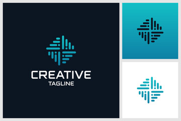 Code tech logo design vector
