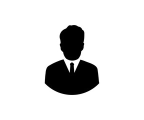 Poster - Business man flat icon. Businessman icon concept, man icon in trendy flat style, symbol for your web site  illustration on transparent png background.
