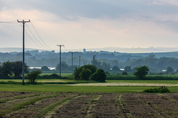 Wall Mural - A view over the Sussex countryside, on a sunny evening in May