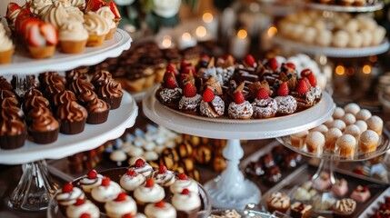 Sticker - Assortment of confectionery treats at the wedding