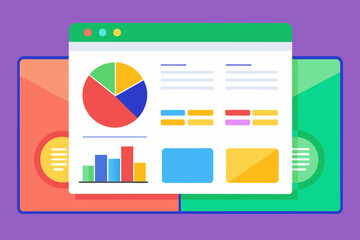 Leinwandbilder - a computer screen with a pie chart on it