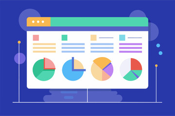 Leinwandbilder - a computer screen with a pie chart on it