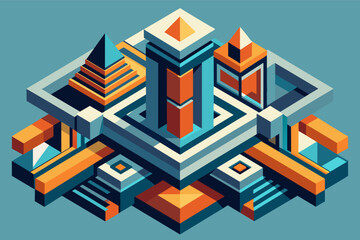 Fototapete - a colorful city with a lot of buildings