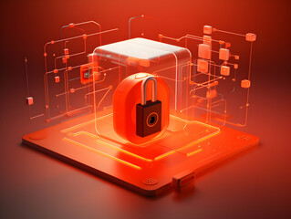 internet and data security, cybersecurity and privacy concepts to protect data. lock icon and intern