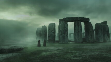 Wall Mural - In the mystical atmosphere of Stonehenge England i_005