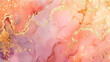 © Inna - Peach pink and gold gradient holographic background. Marble gold.
