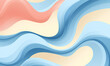 © JM Pixels - Abstract horizontal background with colorful waves. Trendy vector illustration in style retro 60s, 70s. Pastel colors