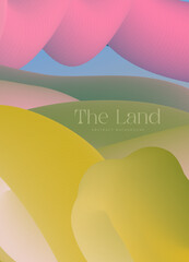 Wall Mural - Trendy design template with fluid liquid wavy shapes. Vector Abstract wavy tones gradient backgrounds with green and pink colors. Good for cover, website, flyer, presentation, banner