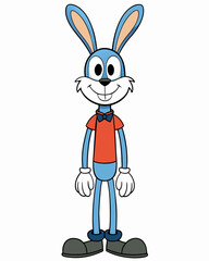 Wall Mural - cartoon skinny rabbit