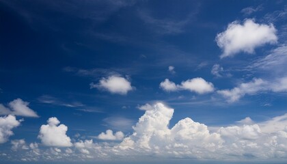 Sticker - international day of clean air for blue skies concept abstract white puffy clouds and blue sky in sunny day texture background