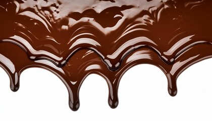 Canvas Print - melted chocolate border cutout on transparent