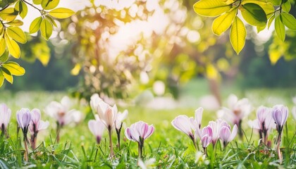 Poster - abstract nature spring background spring flower banner