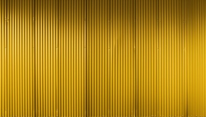 Poster - yellow corrugated metal luxury background and texture