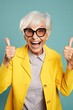 © neirfy - Funny elderly woman with silly happy expression