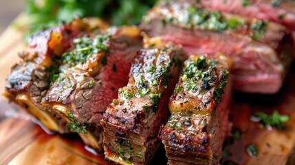 Poster - Uzbek style Rack of Lamb Cooked with Olive Oil Herbs and Spices