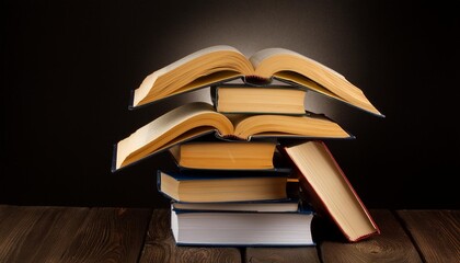 Poster - stack of books background png