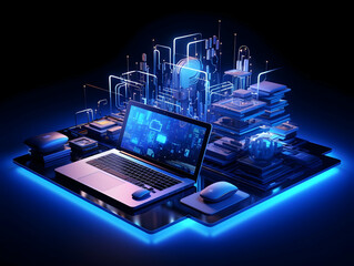 Internet and data mining technology, Acceleration of digital and Internet processes, Abstract technology chip processor background, Communication technology for internet business.