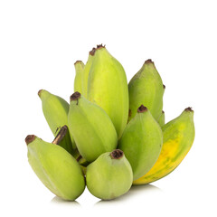 banana green isolated on white background