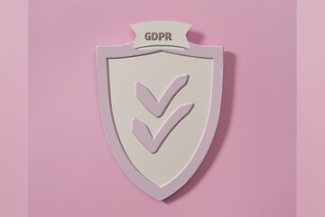 Sticker - Sleek black cyber shield set against a vibrant electronic circuit background, depicting strong cybersecurity measures in a high-tech environment.