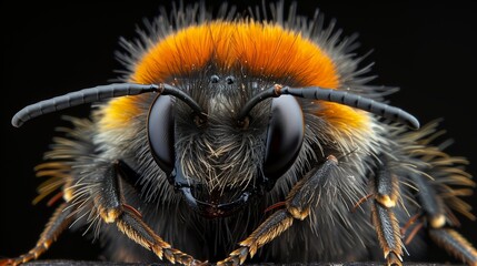 Poster - a close up of a bug insect with big yellow eyes