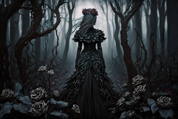 Gothic Person in the woods
