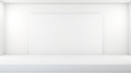 Aufkleber - Clean and minimalistic white blank wall background for studio room