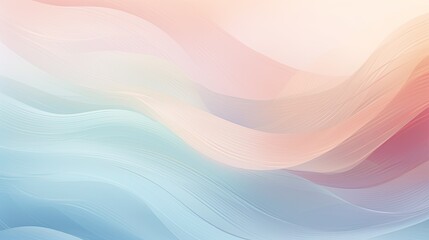 Aufkleber - A dreamy abstract wave background in soft pastel tones, Smooth wavy shape pastel background