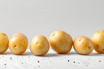 Wall Mural - Potatoes lined up on a table
