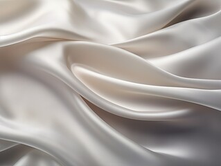 Aufkleber - Luxury background of silk white wavy cloth background