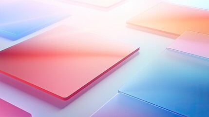 Fototapete - Glowing transparent cubes background
