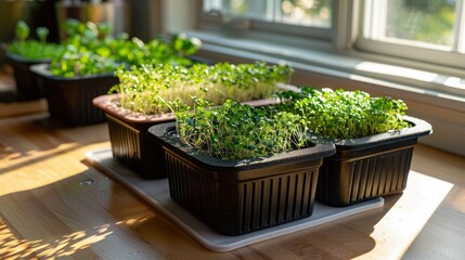 Wall Mural - Self-Watering Microgreen Planters