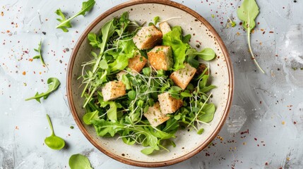 Sticker - Microgreen Vegan Caesar Salad Recipe