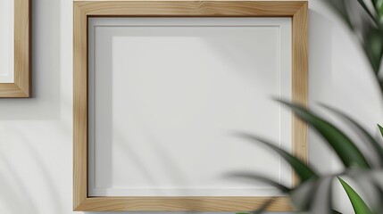 Frame mockup, in style of product mockup, close-up view. 