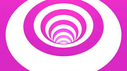 Wall Mural - abstract pink and white swirl with hypnotic effect. animation. optical illusion with endlessly movin