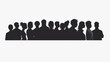 © Ahtesham - Crowd silhouette on white background 3D avatars set vector icon, white background, black colour icon