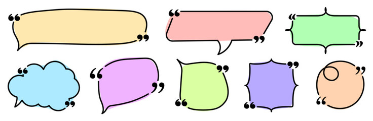 Sticker - Pastel Colored Quote Speech Bubbles Collection