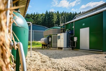 a biogas plant in the german countryside