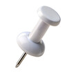 © OKAN - Close-Up of a White Push Pin on Transparent Background