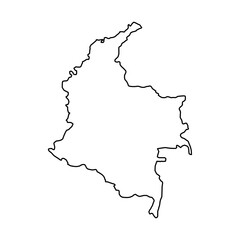 Sticker - Colombia Outline Map