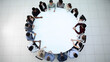 © Katsiaryna - business meeting at the table, top view