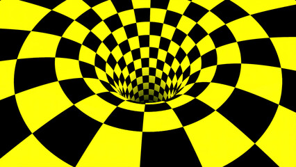 Wall Mural - green and black hypnotic spiral background. animation. contrasting optical illusion.
