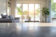© Nia™ - Table Top And Blur Interior of Background - generative ai