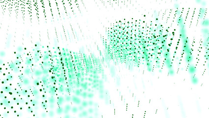 Wall Mural - dots moving in waves in space with spots. design. points moving in vertical lines in space. moving d